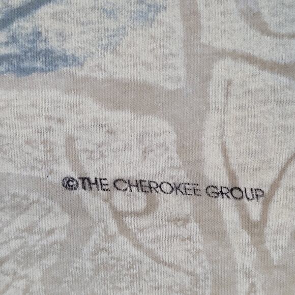 Vintage 90s Cherokee Butterfly Shirt Women L 23x26 Baggy AOP - Picture 10 of 12